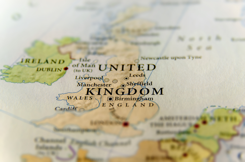 image of the uk on the map